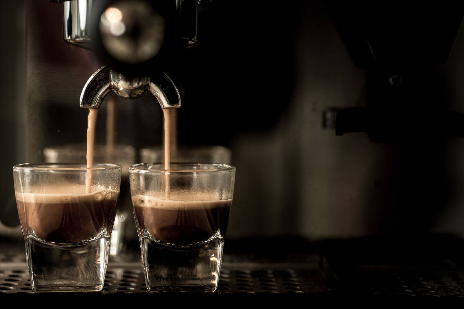 Espresso Shots Being Poured
